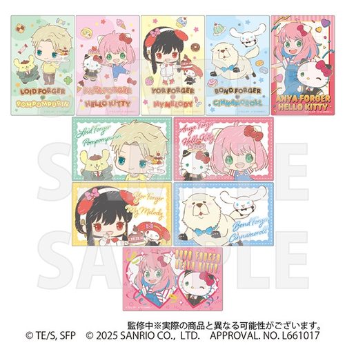 SPY x FAMILY Sanrio Characters Trading Clear Card (Randomly Selected from 10 Kinds)